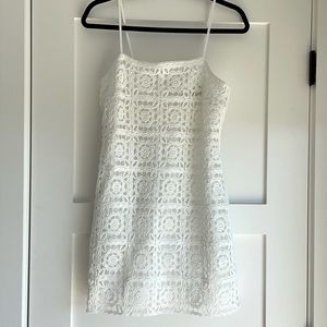 Zara white crochet mini dress